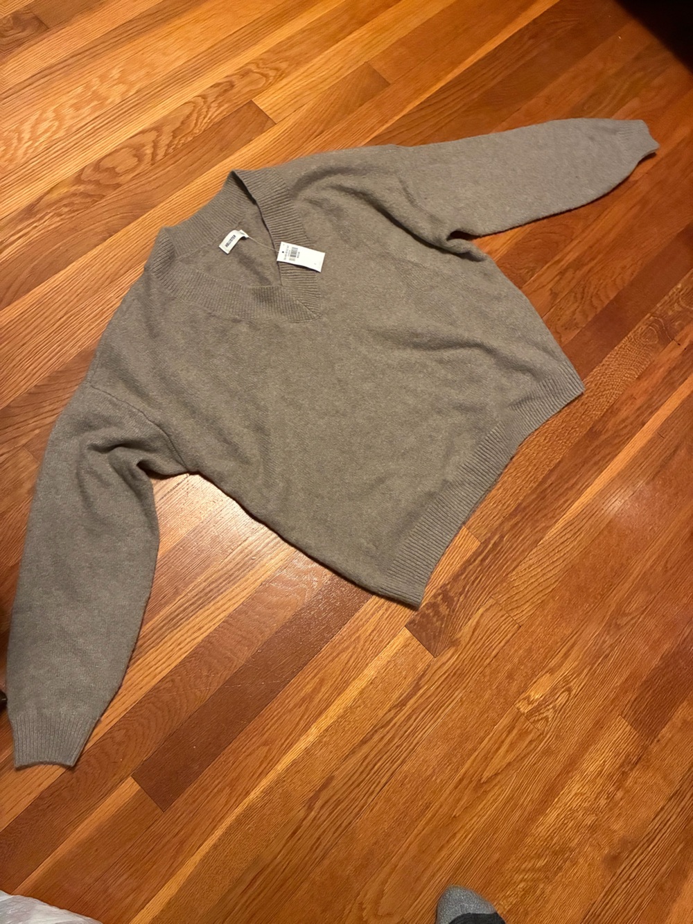 Hollister Taupe Scoop-Neck Sweater